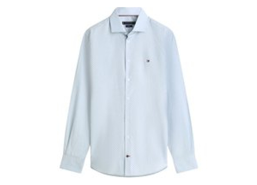 Tommy Hilfiger Poplin Mini Print Shirt – Blue