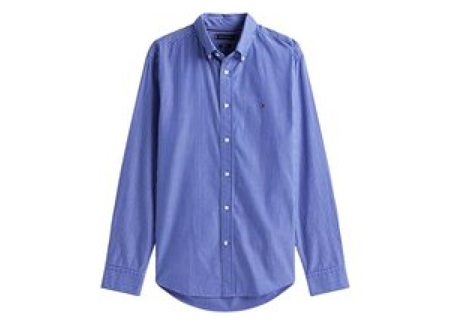 Tommy Hilfiger Core Hairline Poplin Shirt – Blue