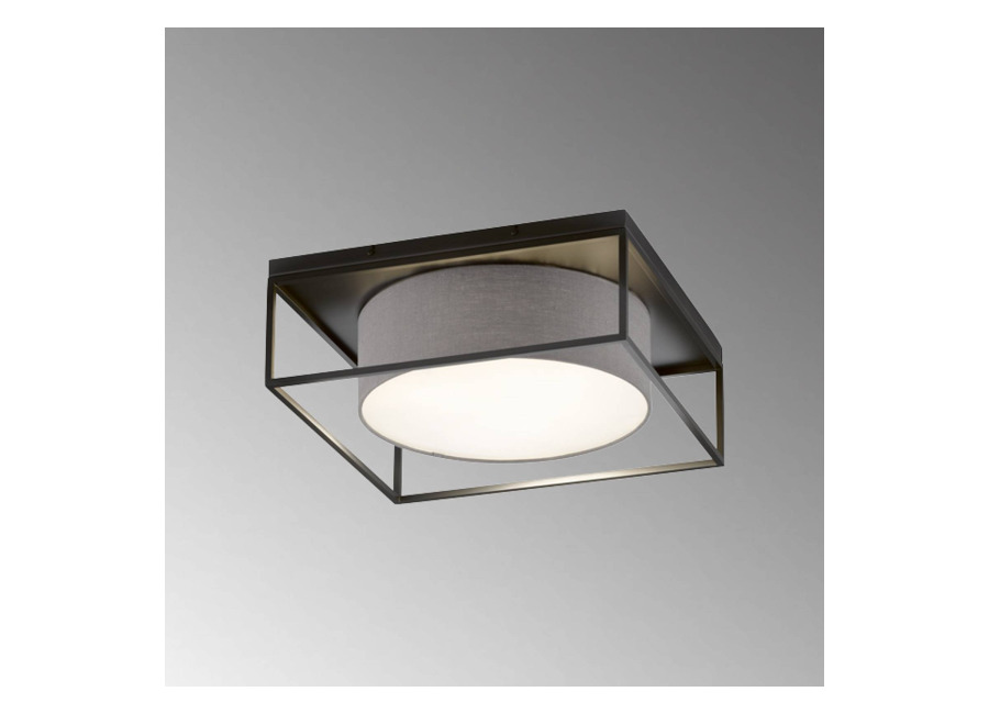 Fischer & HONSEL Plafón Carre 60x60cm pantalla tela gri