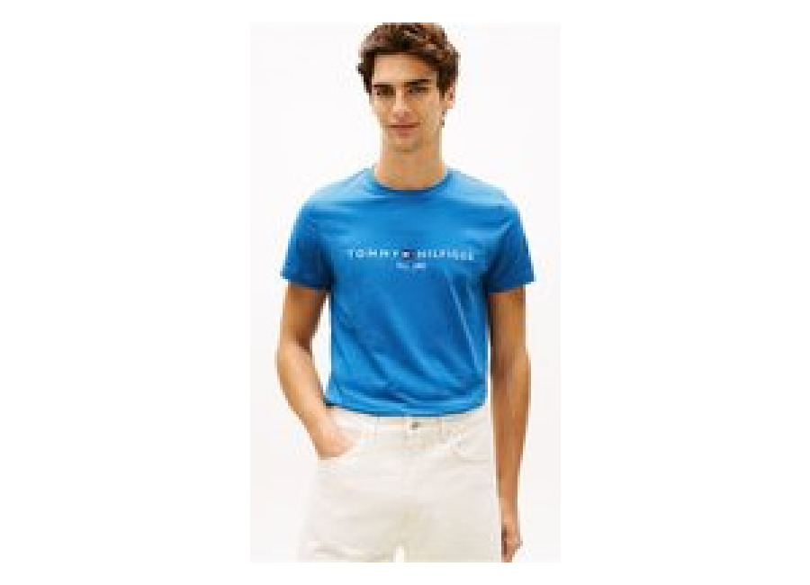 Tommy Hilfiger Linear Logo Embroidery T-Shirt – Blue Orbit – 2