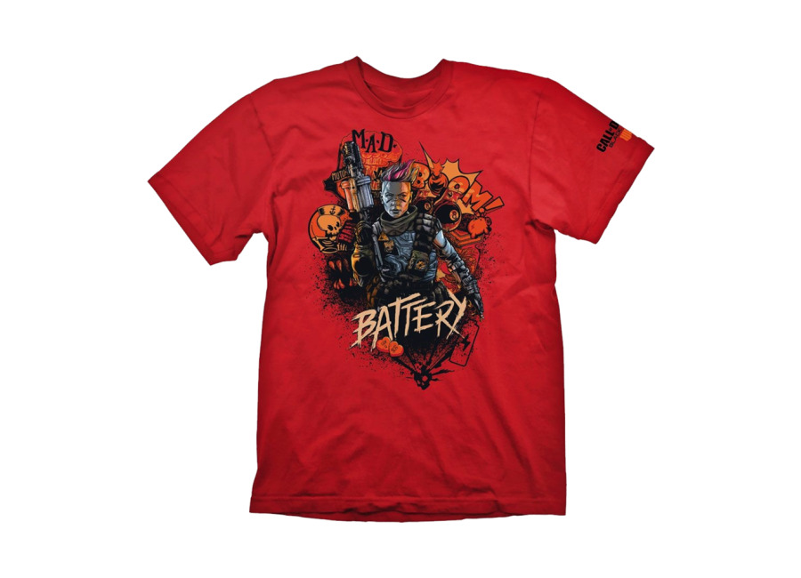 kochmedia Camiseta Roja Battery Red Call of Duty: Black Ops 4 Talla