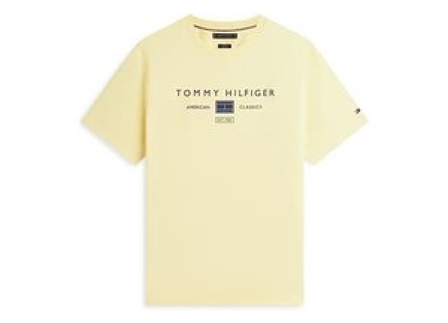 Tommy Hilfiger Brand Love Mono Logo T-shirt – Lemon Green