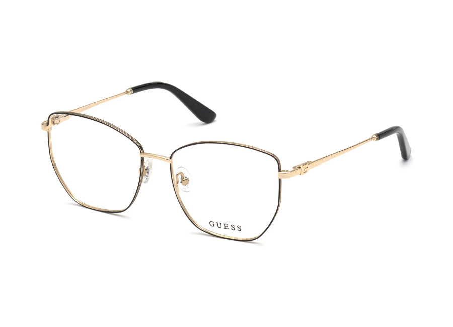 Guess Mujer Guess 001 Monturas ópticas Metal Negro Cuadrada Norma
