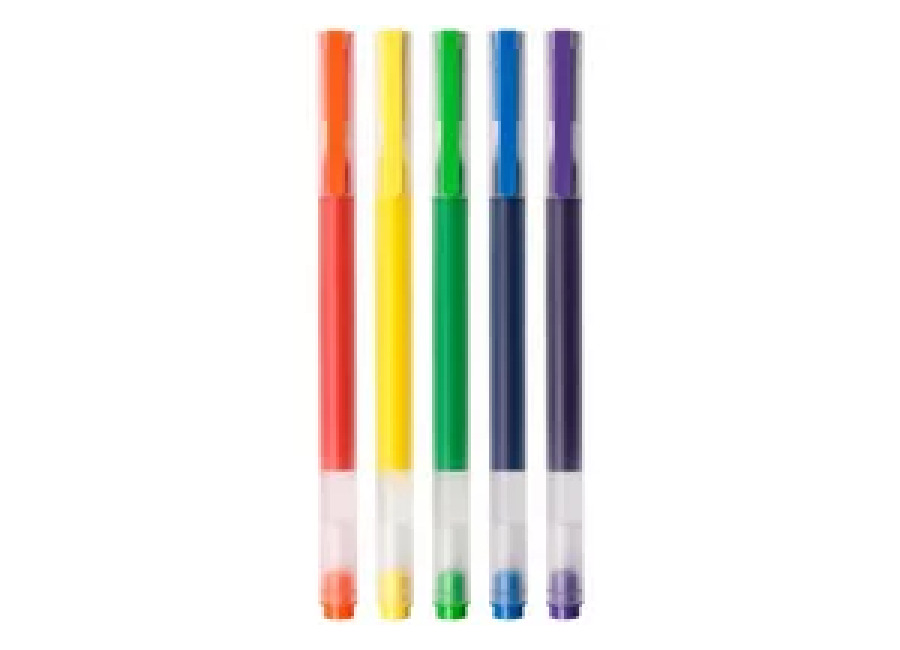 Xiaomi High-capacity Gel Pen (5-pack) – Bolígrafos Punta Fina de 0.5mm en 5 Colore