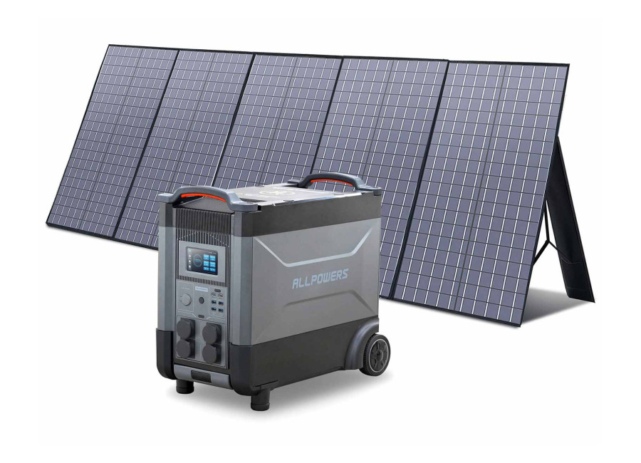 Allpowers R4000 V2 Estación de Energía Portátil 4000W 2880Wh – R4000 V2 + 1 * (SP037 Panel Solar 400W)