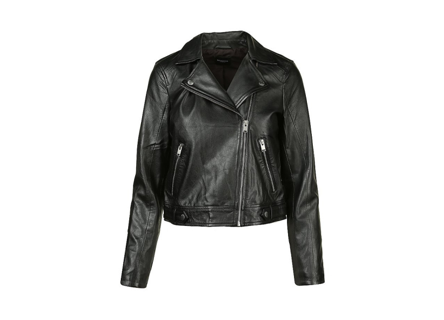 Selected Femme Chaqueta de cuero negro 34