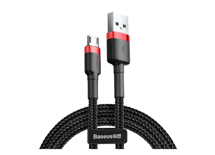 Móvil Baseus Cafule Cable USB a Micro USB 1M – Carga rápida Negro