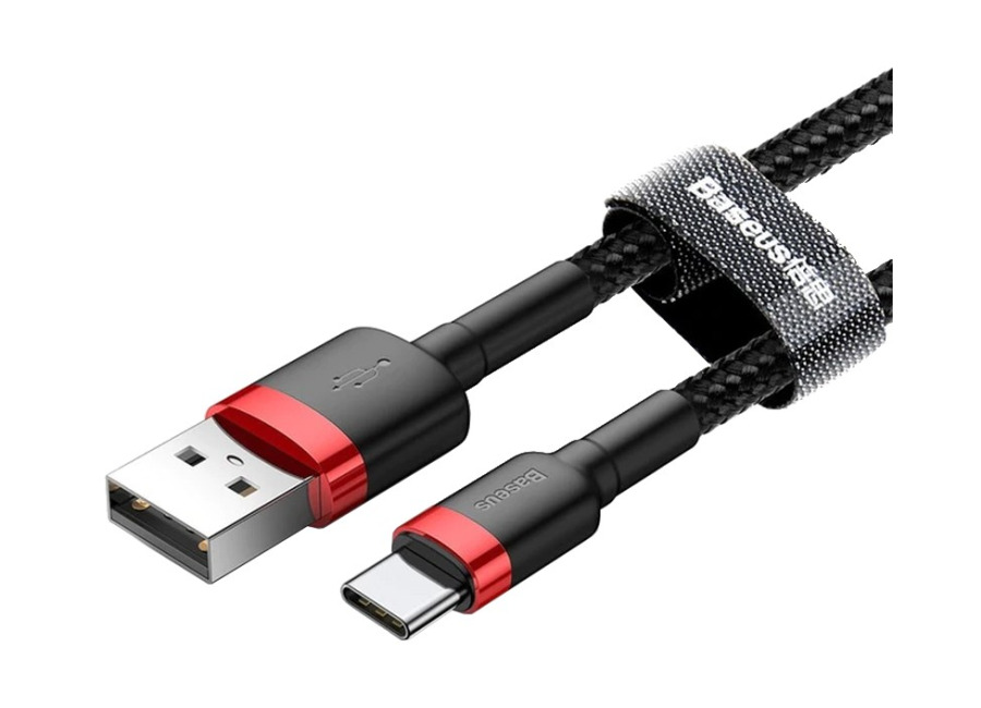 Móvil Baseus Cafule Cable USB a USB Tipo C 1M Negro