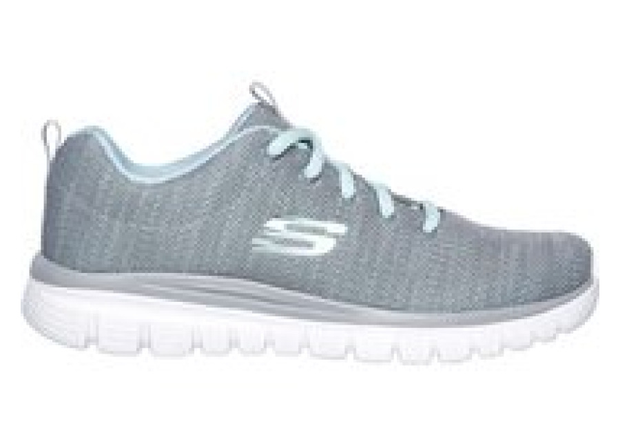 Skechers Zapatillas Skechers Graceful-Twisted For Mujer Gray & Mint Mesh/ Tri