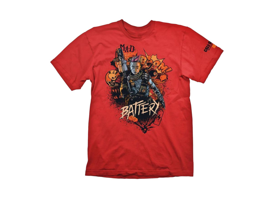 Difuzed Camiseta Roja Battery Call of Duty: Black Ops 4 Talla
