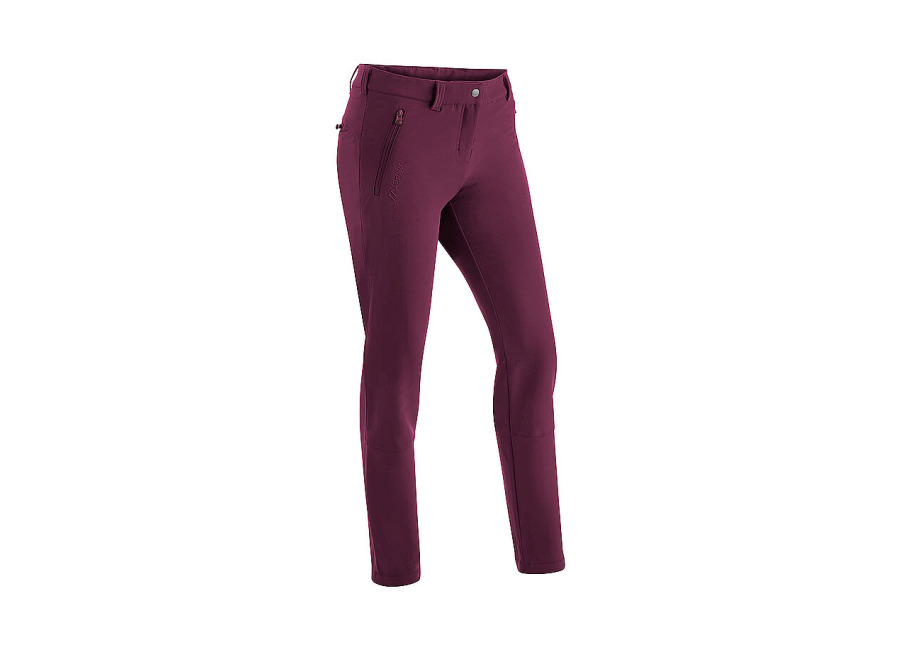 maier sports Pantalones de senderismo Helga Slim para mujer rojo oscuro 42