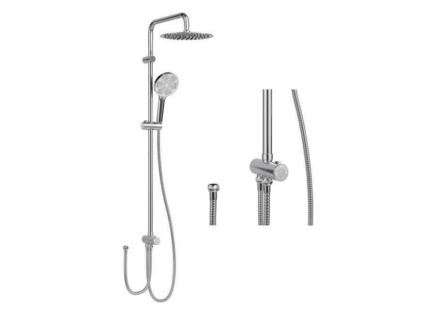 GarveeLife Sistema de ducha moderno sin grifería – Ducha de lluvia de 25 cm y rociador…