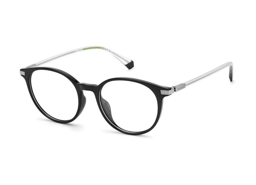 Polaroid Unisex Polaroid PLD D461/G 807 Monturas ópticas Acetato Negro Redonda
