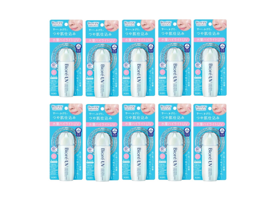 Kao Biore UV Aqua Rich Aqua Highlight Lotion SPF50+ PA++++ – 70ml (10ea) Set