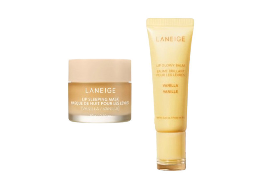 Laneige Lip Sleeping Mask – 20g – Vanilla (1ea) X Lip Glowy Balm – 10g – Vanilla (1ea)