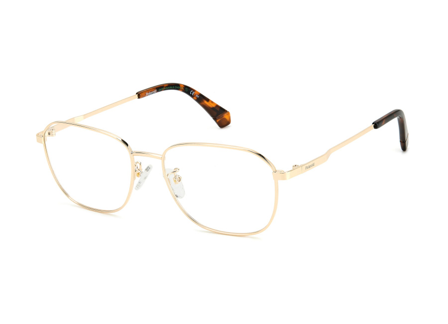 Polaroid Hombre Polaroid PLD D454/G J5G Monturas ópticas Metal Oro Cuadrada