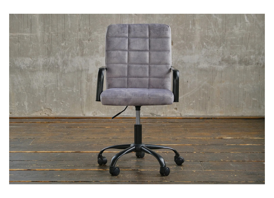 Kawola Silla de oficina KAWOLA MERLE, silla de escritorio, color gris terciopelo