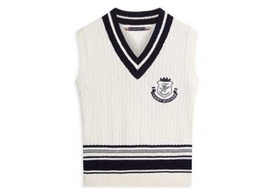 Tommy Hilfiger Chaleco de punto crema
