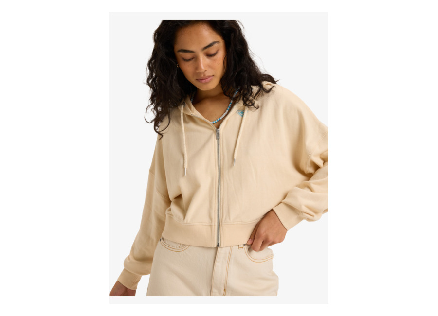 Roxy Never Better – Top sudadera con cremallera integral Beige Mujer