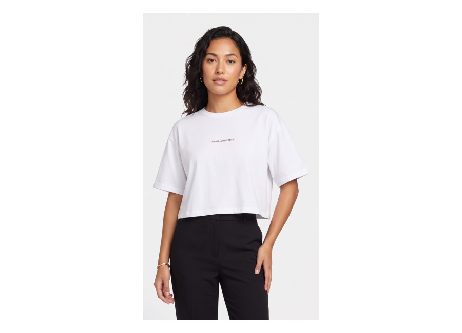 amaya amsterdam bailey t-shirt whitecamel | camisetas de seda outlet | mujer | blanco