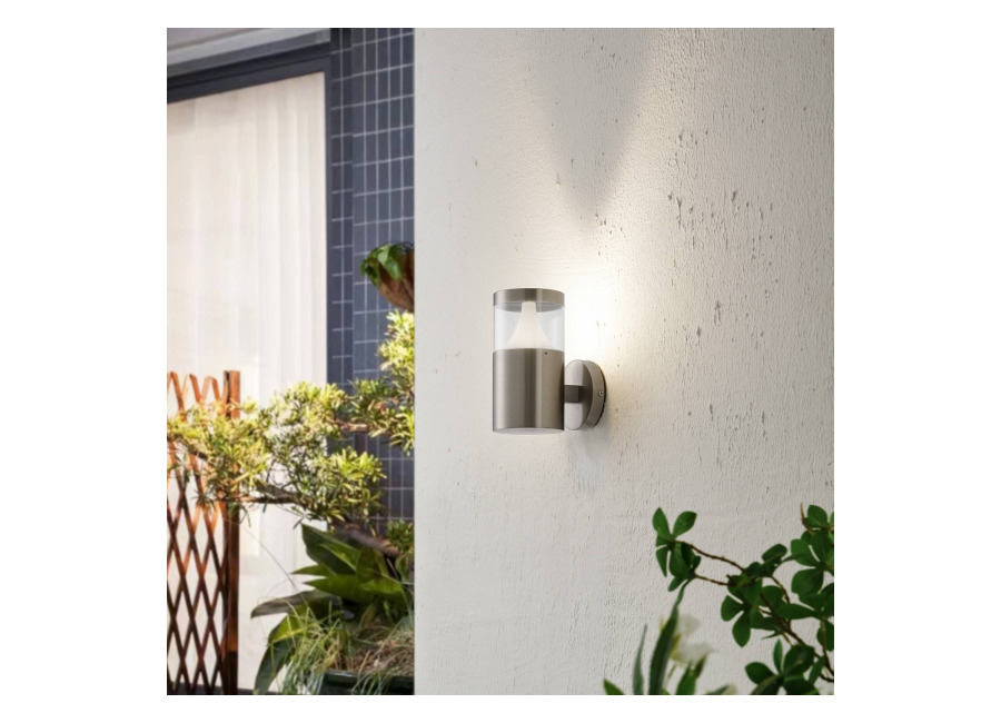 Arcchio Rudolfine aplique de exterior, acero inoxidable V4A