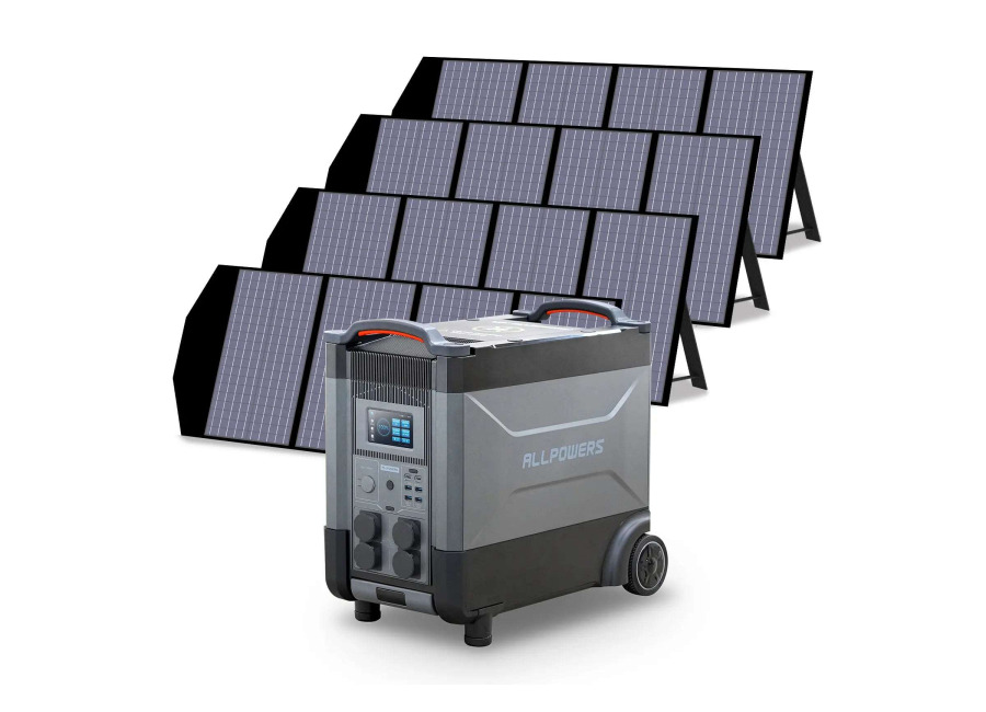 Allpowers Generador Solar 4000W (R4000R4000 V2 + SP029 Panel Solar 140W) – R4000 V2+ 4* (SP029 140W Panel Solar)