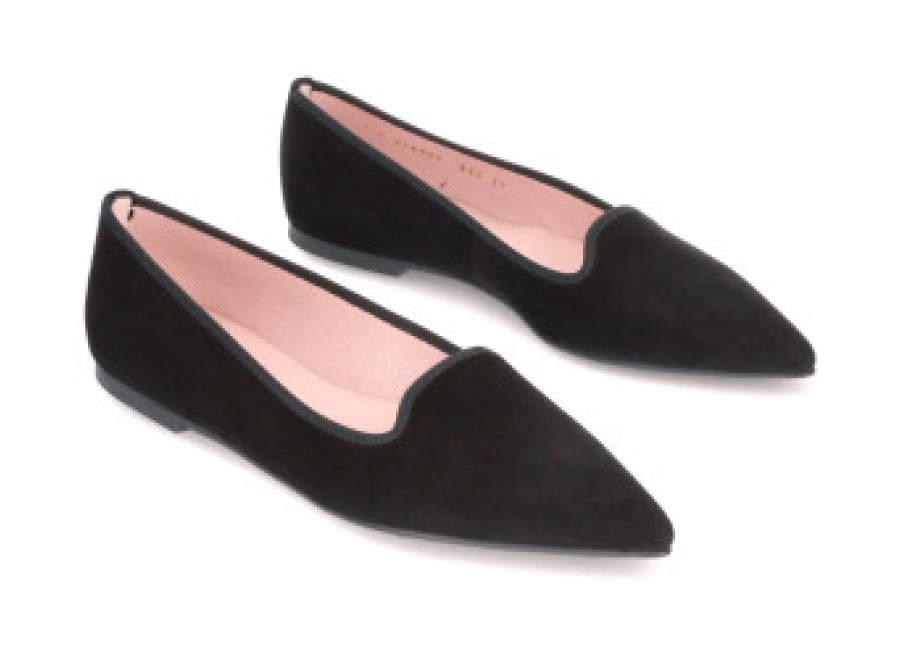 pretty ballerinas para mujer. 43282 zapatos de piel ella negro , plano, ante, ninguno, casual