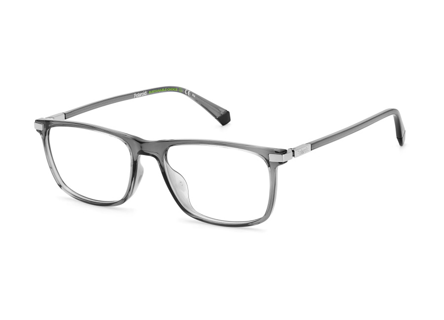 Polaroid Hombre Polaroid PLD D458/G KB7 Monturas ópticas Plástico Gris Cuadrada