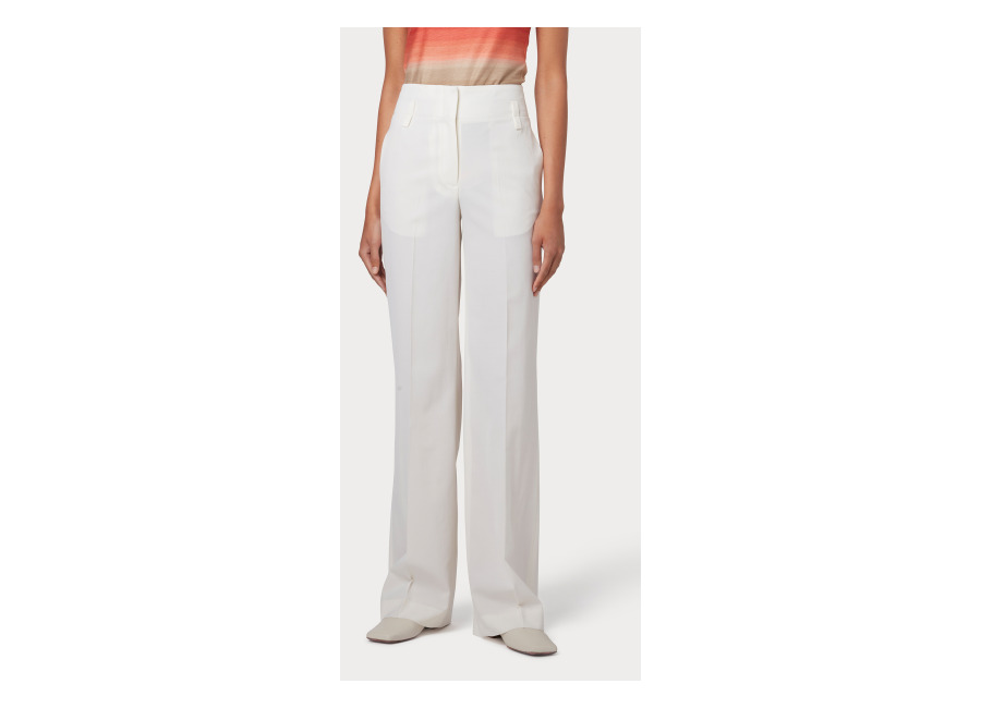 paul smith womens trousers off white | pantalones rectos outlet | mujer | blanco