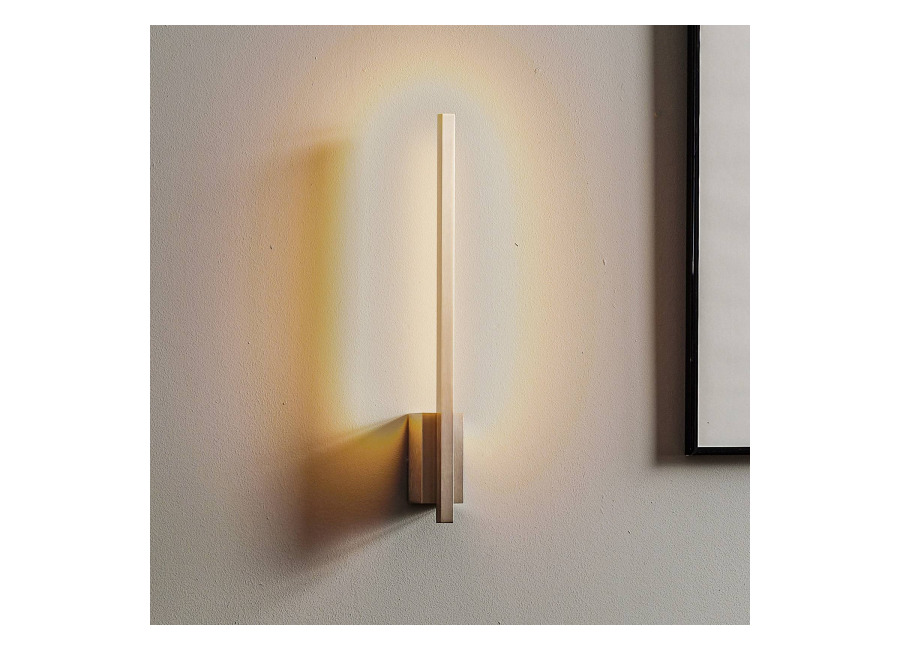 Quitani aplique de pared LED Tolu, vertical, níquel, altura 45 c