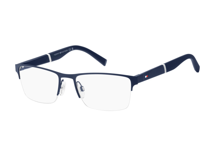 Tommy Hilfiger Hombre Tommy Hilfiger TH 1905 FLL Monturas ópticas Metal Azul / opaco Cuadrada
