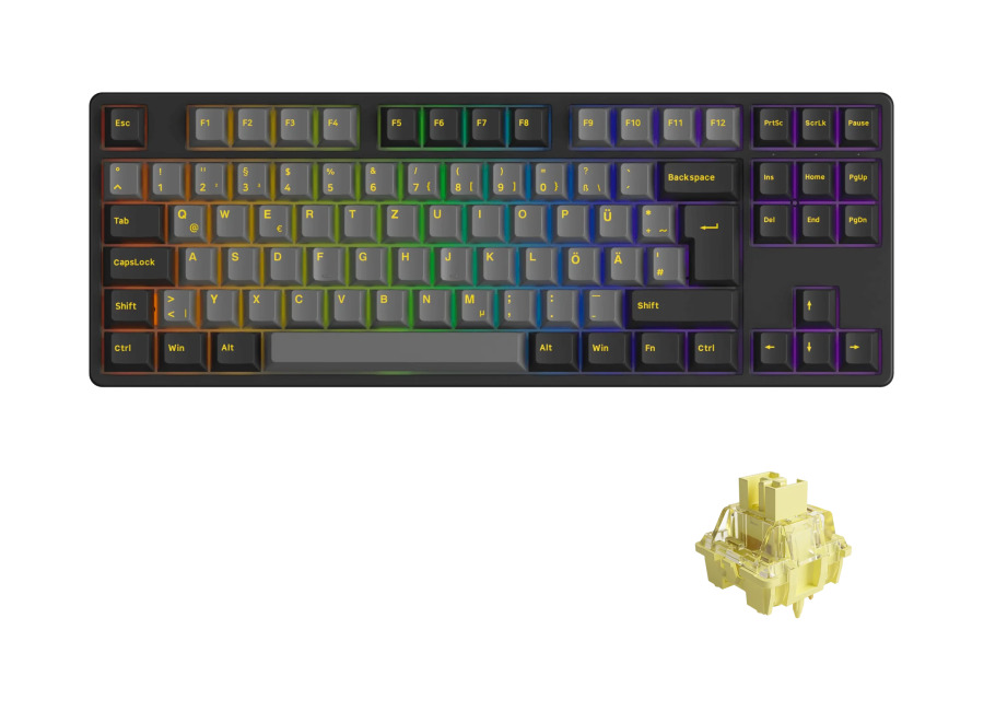 Akko Refurbished Black & Gold 5087S ISO DE