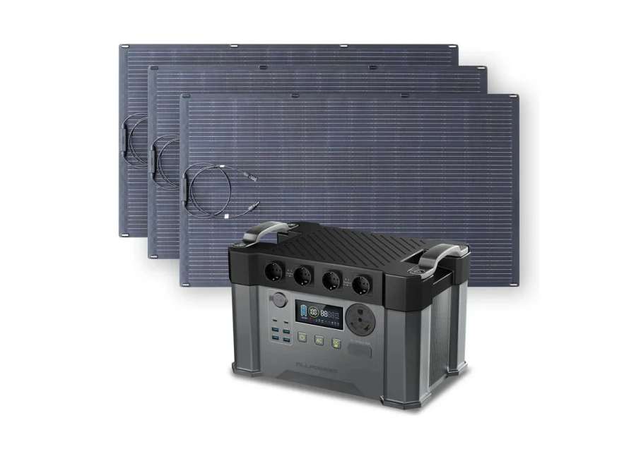 Allpowers Generador Solar 2400W (S2000 Pro + SF200 Panel Solar Flexible 200W) – S2000 Pro+3 *(SF200 200W Panel Solar )
