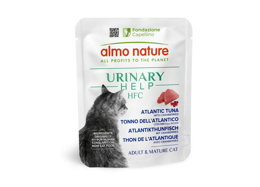 Almo Nature HFC Urinary Help 24 x 50 g – Pack Ahorro – Atún del Atlántico con arándano