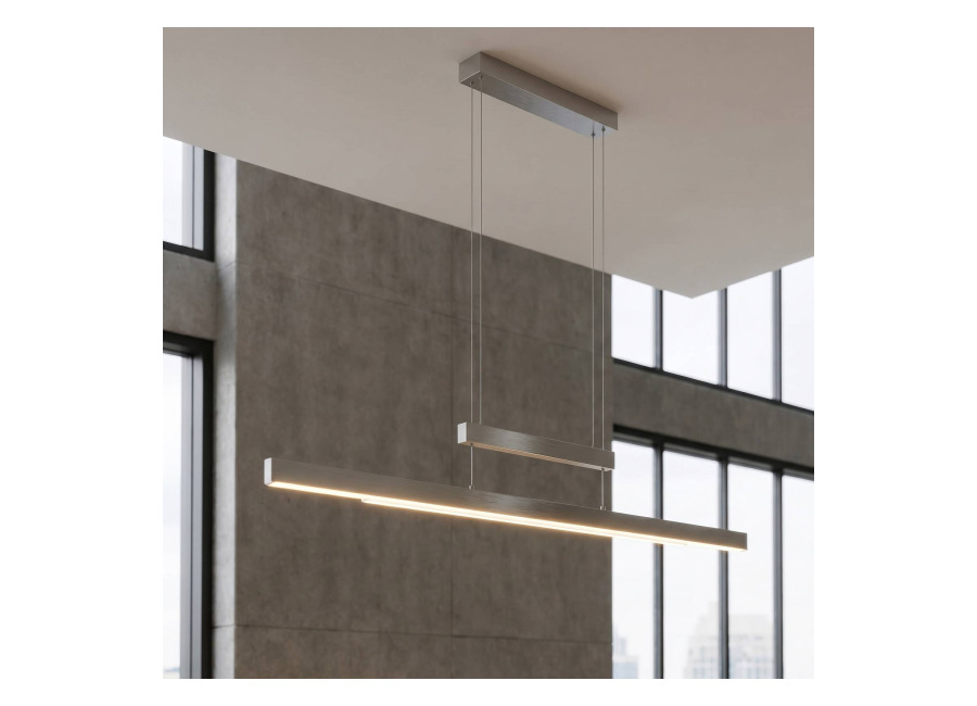 Trio Lighting Lámpara colgante LED Trajan, 2700-5000 K, níquel mate