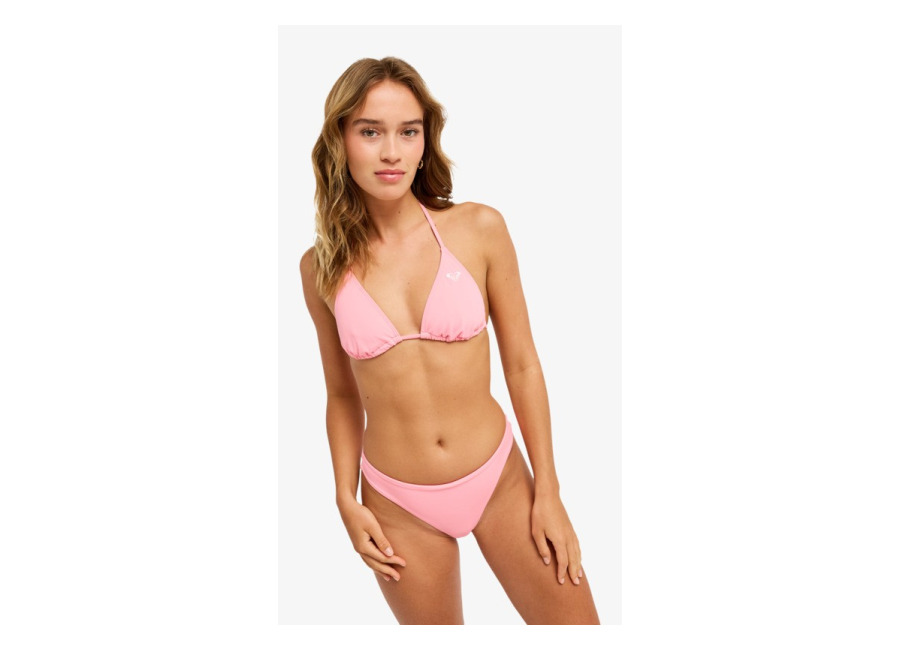 Roxy Solid Essentials Tiki Tri – Top de bikini triangular Rosa Mujer