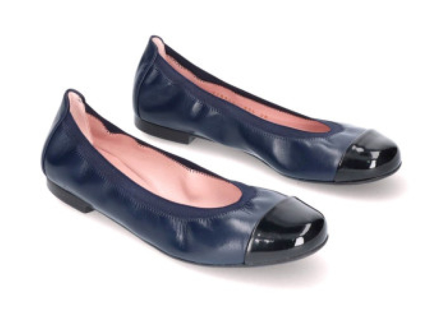 pretty ballerinas para mujer. 48780 bailarinas de piel shirley azul , plano, ninguno, casual