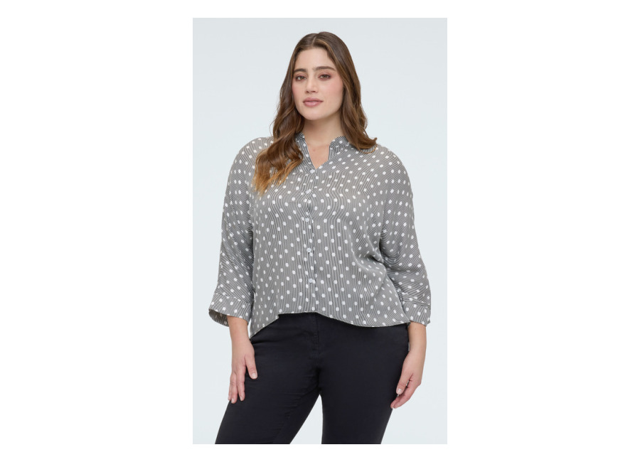 Fiorella Rubino Camisa de lunares en raso de viscosa