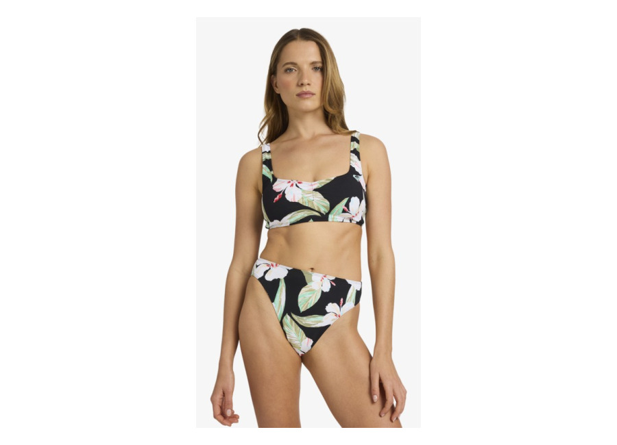 Roxy Printed Essentials Bralette – Top de bikini Bralette Negro Mujer