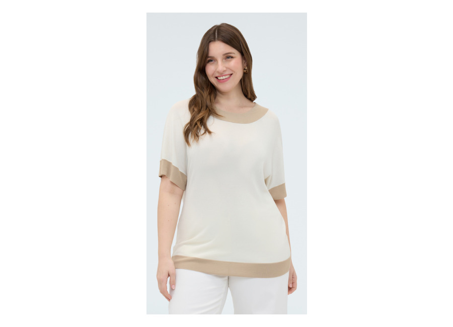 Fiorella Rubino Camiseta de punto con bordes en contraste