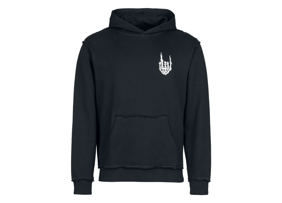 Emp Special Collection Sudadera con capucha de EMP Special Collection – White Skeleton Rockhand – S XXL – para Negro