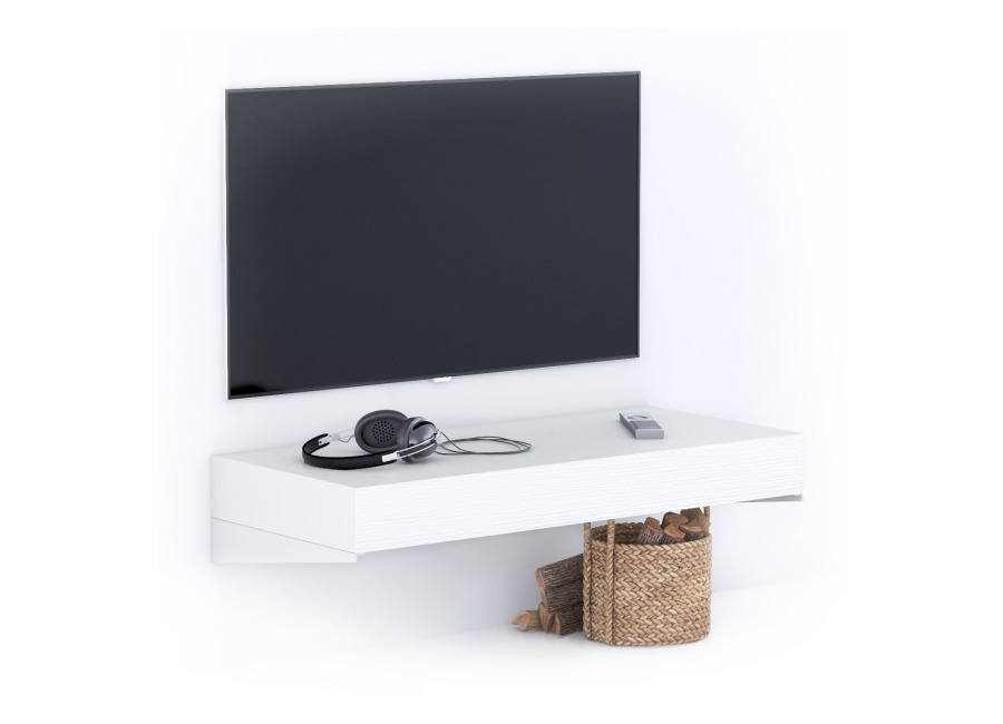 Mobili Fiver Mueble Tv Suspendido Evolution 90×40, fresno blanco