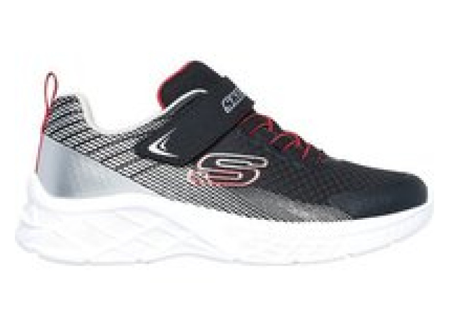Skechers Zapatillas Skechers Microspec II – Zovri Niño Negro Silver & Rojo