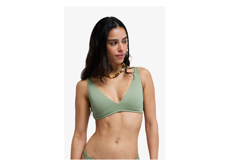 Roxy Roxy Love Elongated Tri – Top de bikini triangular Verde Mujer