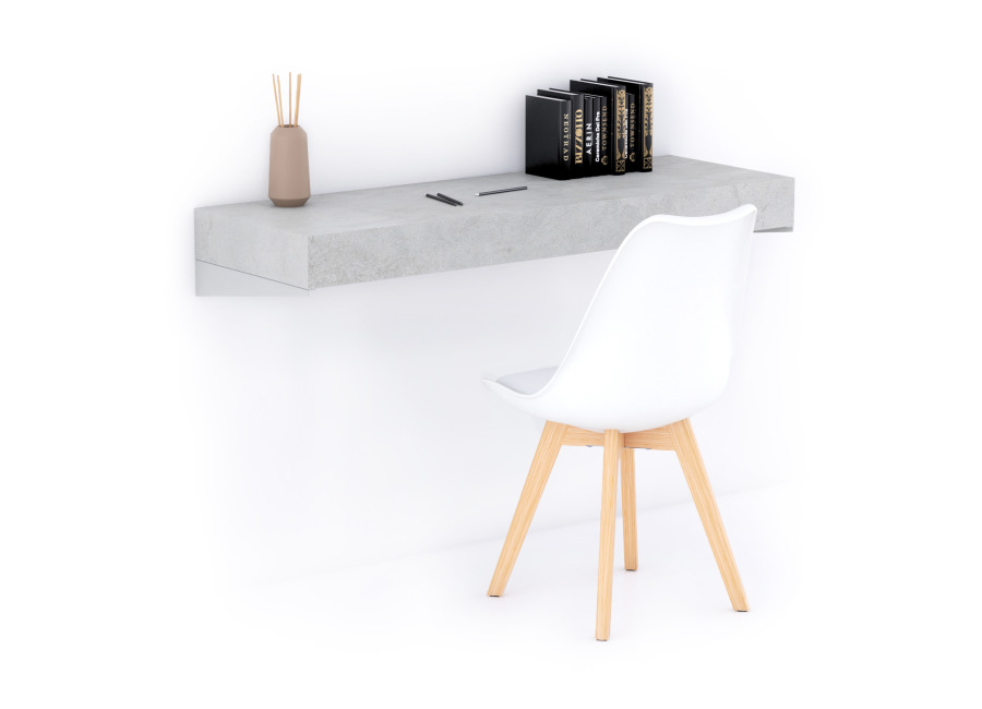 Mobili Fiver Escritorio de pared Evolution 120×40, Cemento Gri