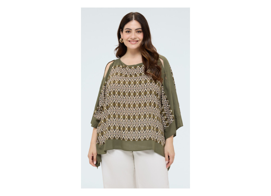 Fiorella Rubino Blusa de satén de viscosa con estampado