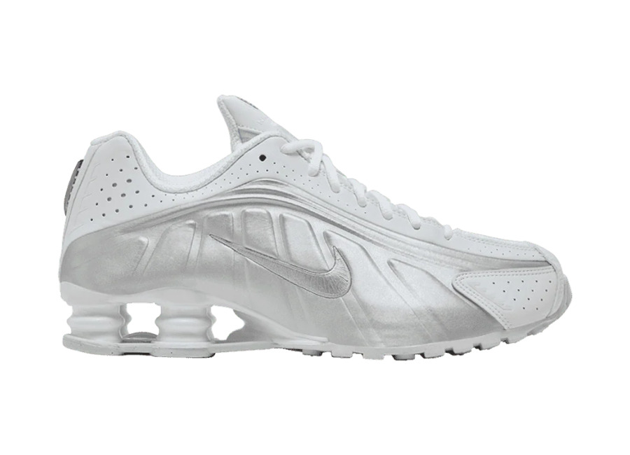 Nike Shox R4 White Metallic Silver 2024