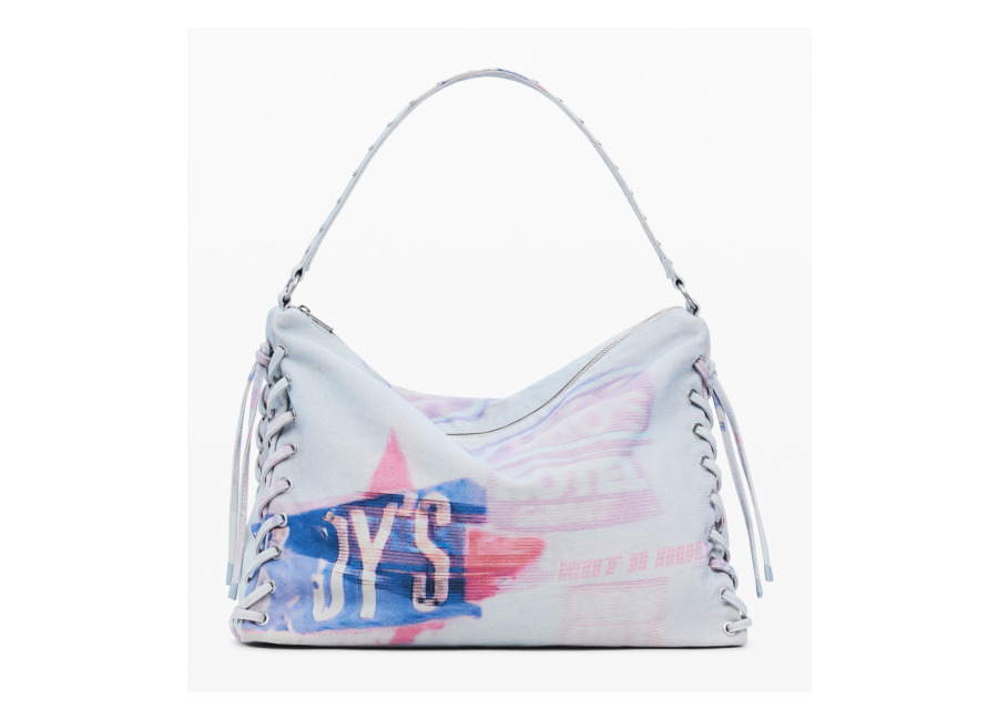 Desigual Bolso de hombro estampado mediano, Algodon, U
