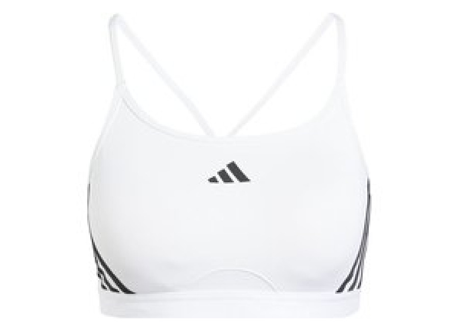 Adidas Sujetador Deportivo adidas Essentials Aeroreact 3 Bandas Mujer Blanco