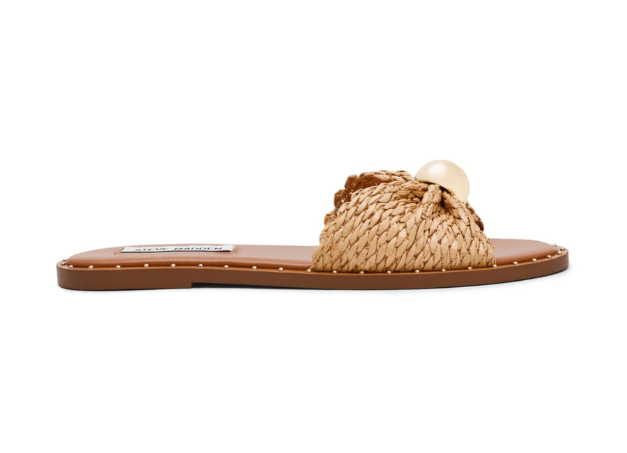 steve madden dipsy sandals natural raffia | chancletas outlet | mujer | marron